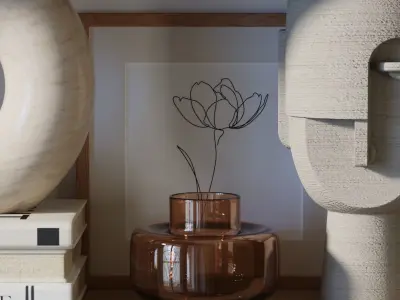 Decorative Set 01 Shelf 3D model