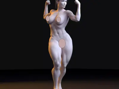Fitness Girl - Body Art 3D print model