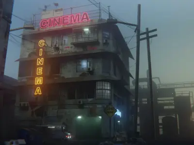 Dark city cinema 3D model