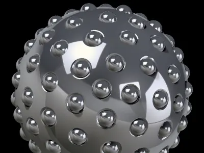 sphereknot orange ball with dots 3D print model
