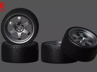 RAYS Volk Racing TE37V Mark-II 3D print model