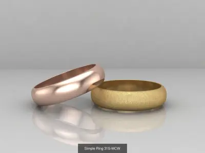 simple ring all sizes and width collection 38-MWCG 3D Model Pack