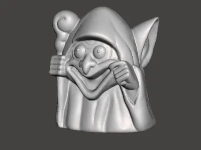 GOBLIN WITCH CHIBI HALLOWEEN VINTAGE FIGURE STATUE ORNAMENT 3D print model