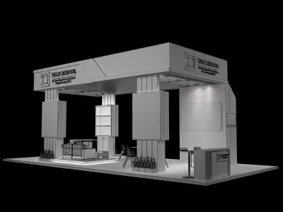 Booth Exhibition Stand a631 3D model