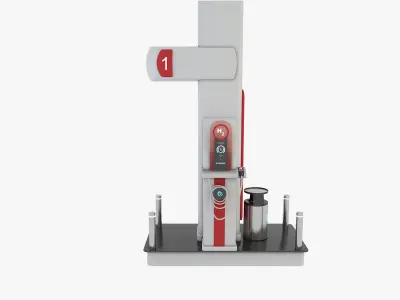 Hydrogen Gas Station 3D model