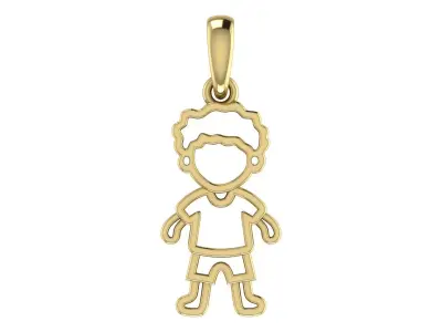 Boy Pendant 01 3D print model