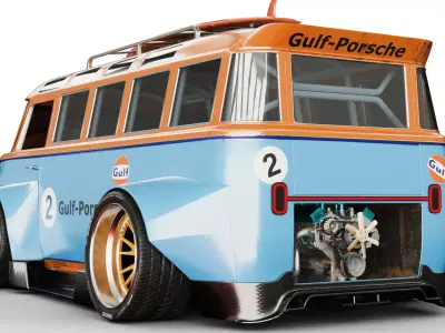 volkswagen 21 windows 3D model