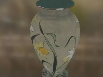 vase decor Low-poly 3D model