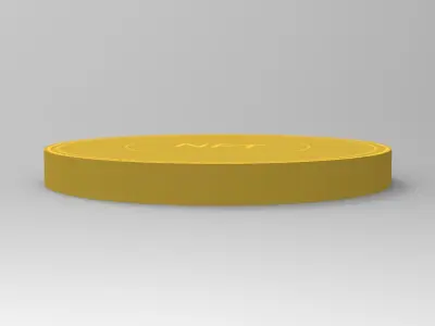 Coin NFT 3D Free low-poly 3D model