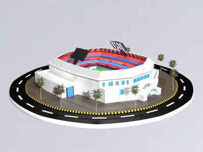 Soccer-Stadium 3D Model stadium Free 3D model