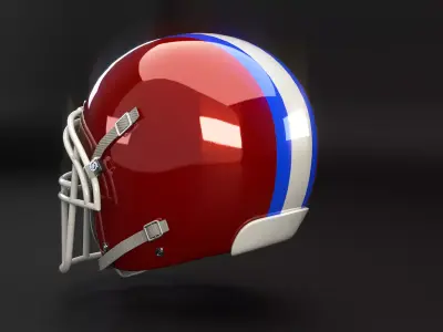 American Football Helmet Low-poly 3D model buy