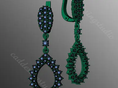 Earrings bi 22 3D print model
