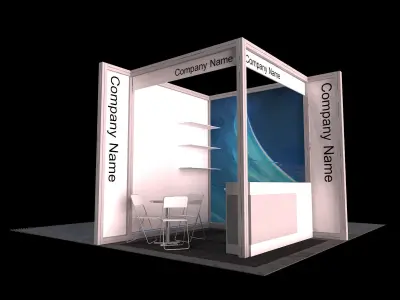 Maxima structure booth Low-poly 3D model