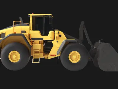 Wheel Loader Mining Truck 02 All PBR Unity UE Textures Low-poly 3D model