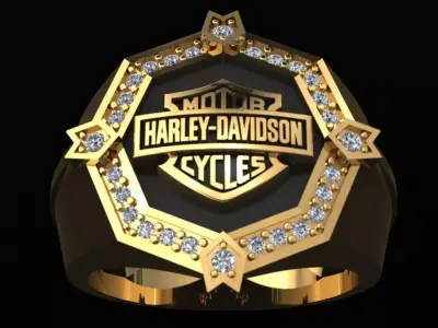 Harley-Davidson Ring Code-CGH002 3D print model