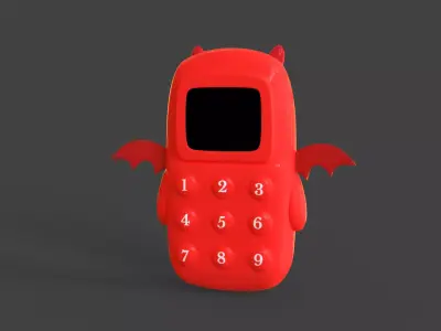 Devil Phone Toy Low-poly 3D model