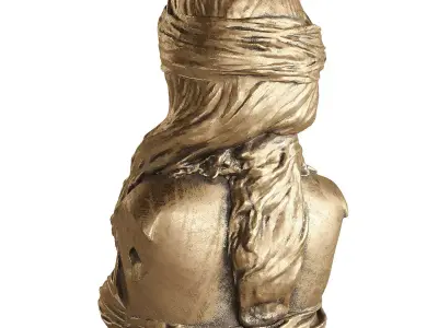 Statue of a blindfolded girl 3D model