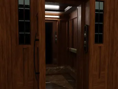 Vintage Elevator Low-poly 3D model