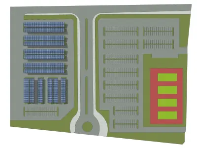 Solar carport 2401 3D model