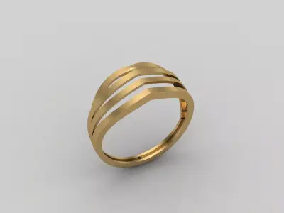Women Ring Plain Ring Ready STL 3DM Models Womens Rings 3D print model 56