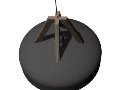 Black lamp Free 3D model