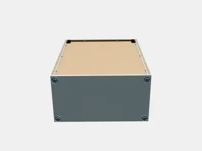 SKRUVBY Cabinet with glass doors 3D model