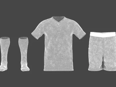 Football Jersey Shorts 3D model