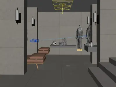 bathroom interior scene 3D model