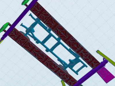 4 post car or truck lift 3D print model