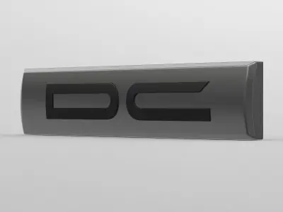 dc  logo 3D model