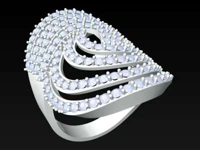 Diamond Ring - Womens Rings - N2359 3D print model