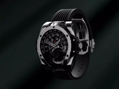 HUBLOT-MP-13 Tourbillon Bi-Axis Retrograde 3D model