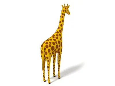 Low Poly Giraffe Toon  3D model