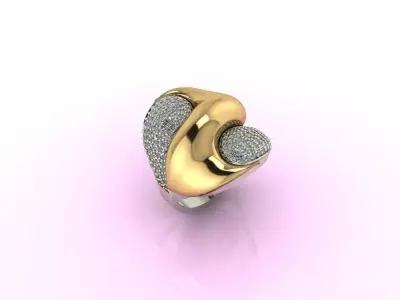 Women Ring 3D print model 11