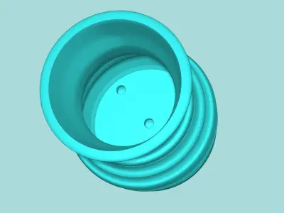 Vase 11 with Plate - Simple Plant Pot - Home Decor 3D print model