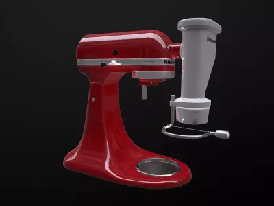 Pasta Press Stand Mixer Attachment Low-poly 3D model