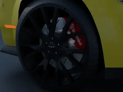 Dodge Challenger SRT Hellcat Widebody 2018 Low-poly 3D model