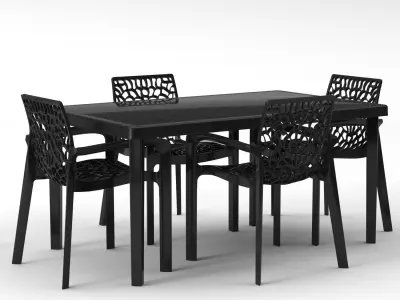 Set armchair and table Gruvyer by Grand Soleil 3D model