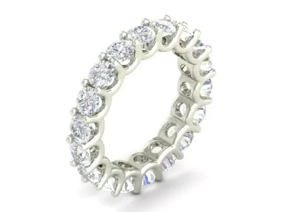 U Shaped Eternity Ring 3 point 5 mm stone size swiss 10 and EU50 3D print model
