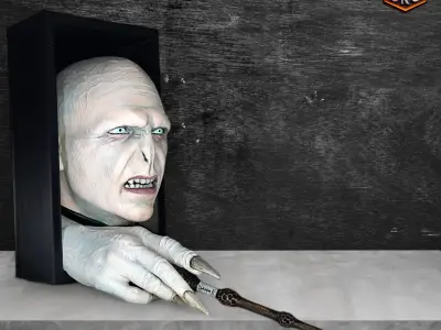 Voldemort with removable wand - Book Nook 3D print model