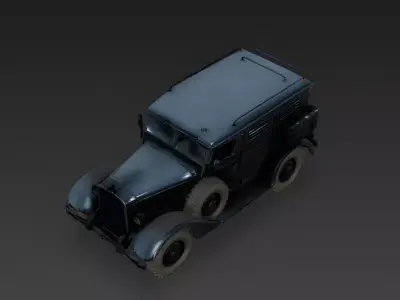 Modern Tactical Staff Car 3D Model Low-poly 3D model