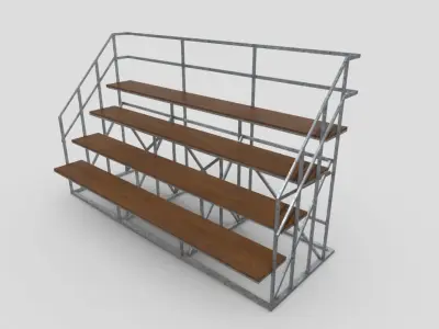 Bleacher Free low-poly 3D model