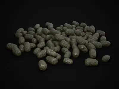 Deer Poop Low-poly 3D model