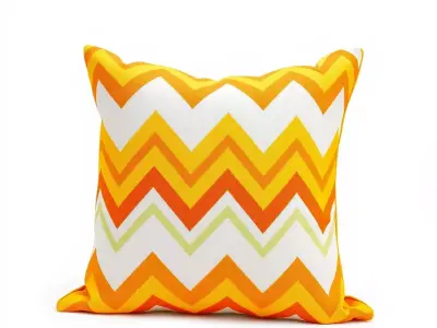 Chevron Patterned Pillow Model Pack Low-poly 3D model