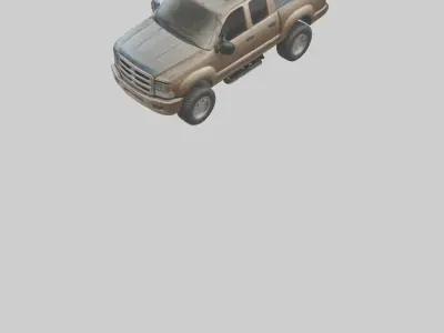 Dieselpowered Pickup Truck model 2 Low-poly 3D model