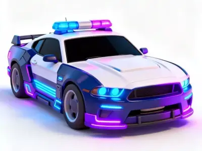 Futuristic  Police Vehicles And Enforcement Units 3D Collection 3D Model Pack