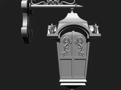 Wall Light Lamp Low-poly 3D model