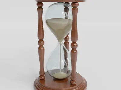 Hourglass with sand in it 3D model