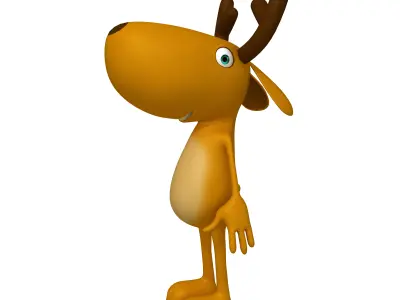 Deer cartoon 3D model