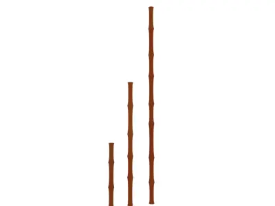Bamboo poles - 3D model